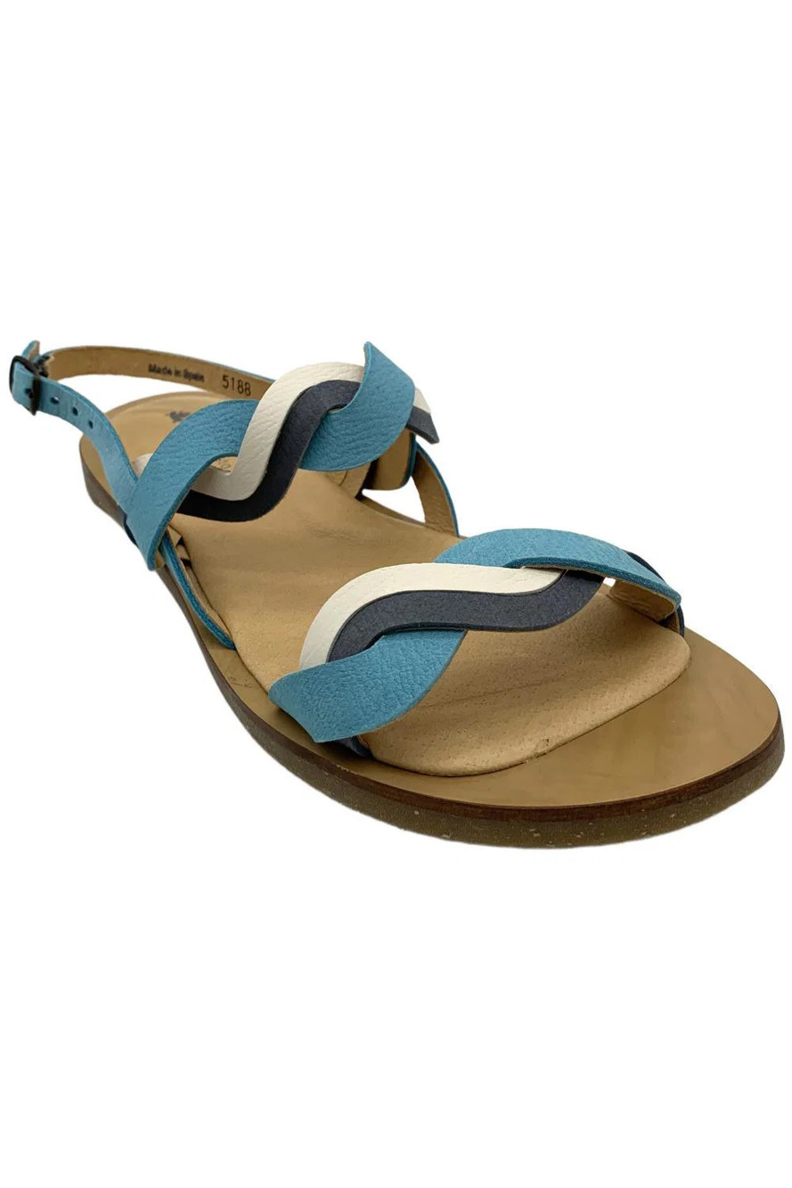 El Naturalista Women's Tulip N5188 Slingback Flat Sandals Turquiose - Medium - Picture 1 of 3